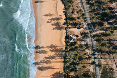 High angle view of beach