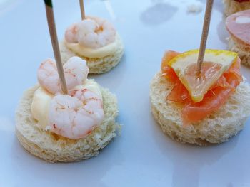 Close-up of dessert on table