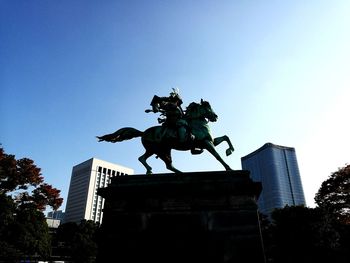 Low angle view of statue