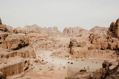 Rock formations against sky