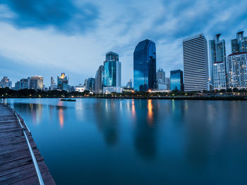 Wonderful view of benjakitti park bangkok ,thailand.