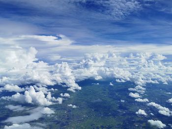 Aerial view of cloudscape against sky