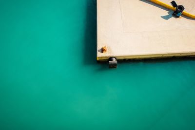 High angle view of pier over sea