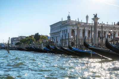 Venice gondola boat yard taken near san marco plaza