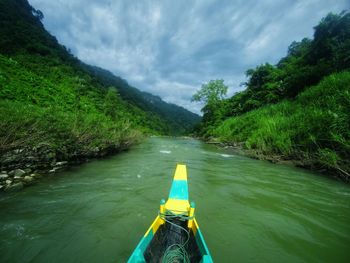 Scenic view of river amidst trees