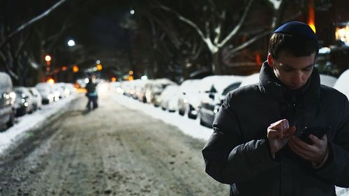 Man in snow