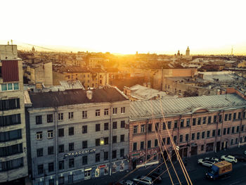 City at sunset