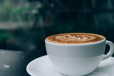 Close-up of coffee on table