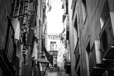 Low angle view of buildings in city