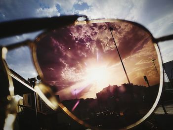Sun shining through clouds