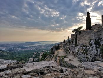 Panoramic view of historic building against sky