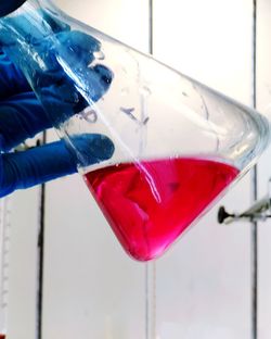 Close-up of red water