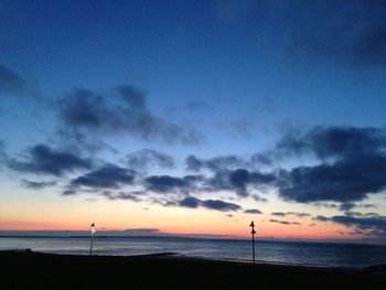 Scenic view of sunset over sea