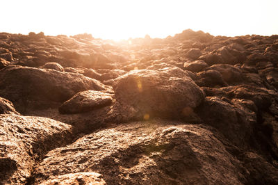 Scenic view of mountains against clear sky