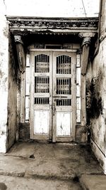 Entrance of abandoned building