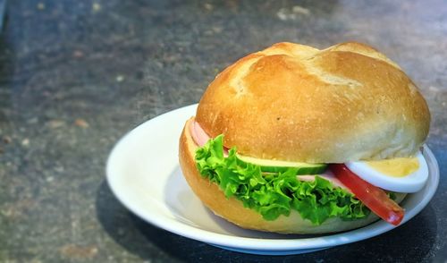 Close-up of served food