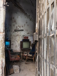 Interior of abandoned building