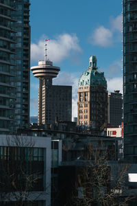 View of skyscrapers in city