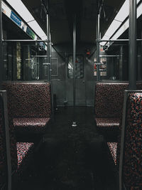 Empty seats in train