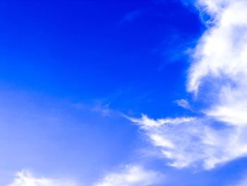 Low angle view of clouds in blue sky