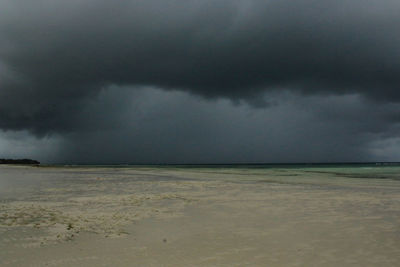 Storm clouds over sea