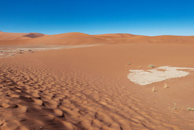 Sand dune and hot climate in deadvlei