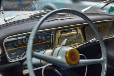 Close-up of vintage car