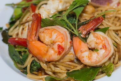Close-up of salad served in plate
