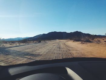 Scenic view of desert against sky