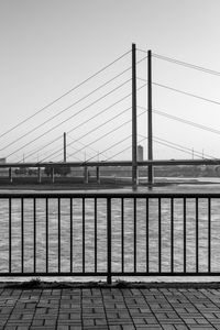 Bridge against sky in city