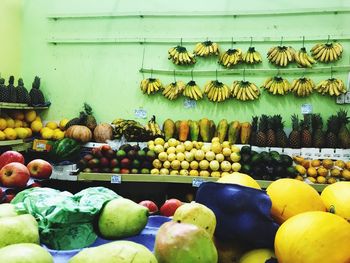 Various fruits for sale in market