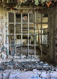 Interior of abandoned building