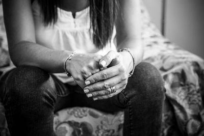 Close-up of young woman standing at home