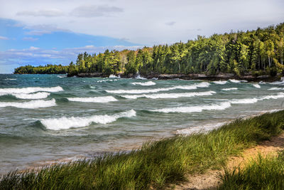 Au train bay on lake superior, michigan.