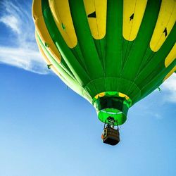 Low angle view of hot air balloon