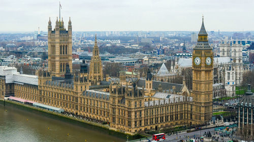 Aerial view of buildings in city