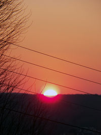 Low angle view of orange sky