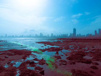 Scenic view of sea against sky