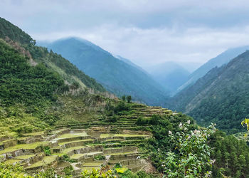 High angle view of landscape against sky