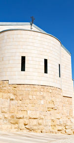 Low angle view of building against clear sky