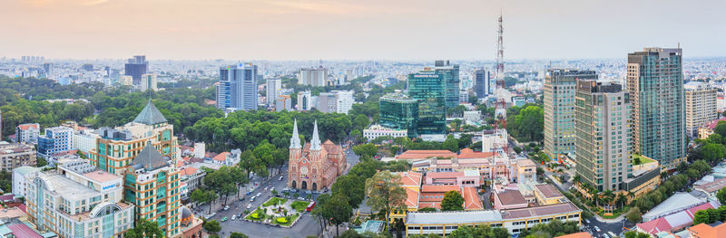 Aerial view of city