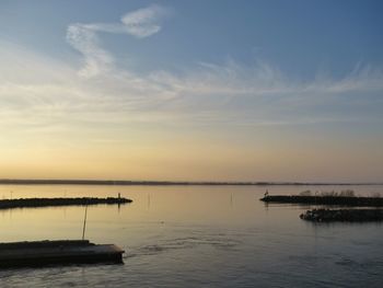 View of calm sea against the sky