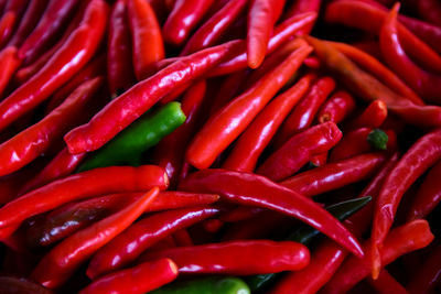 Full frame shot of red chili peppers