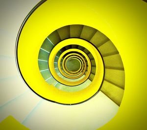 Low angle view of spiral staircase