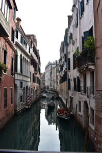 Canal passing through city buildings