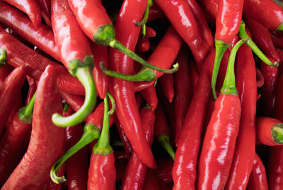 Full frame shot of red chili peppers