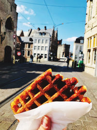 Waffle outside 