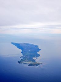 Aerial shot of san clemente island