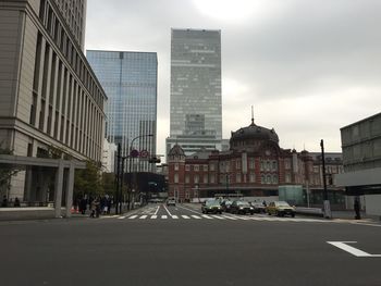 View of skyscrapers in city