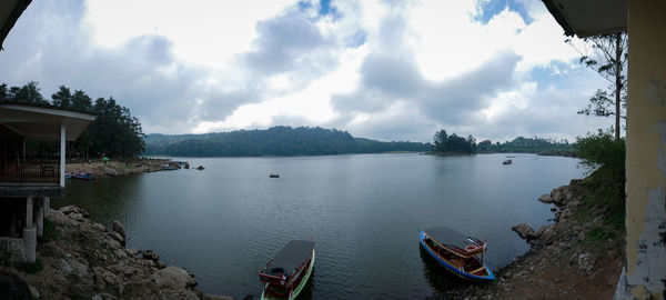 Panoramic view of sea against sky